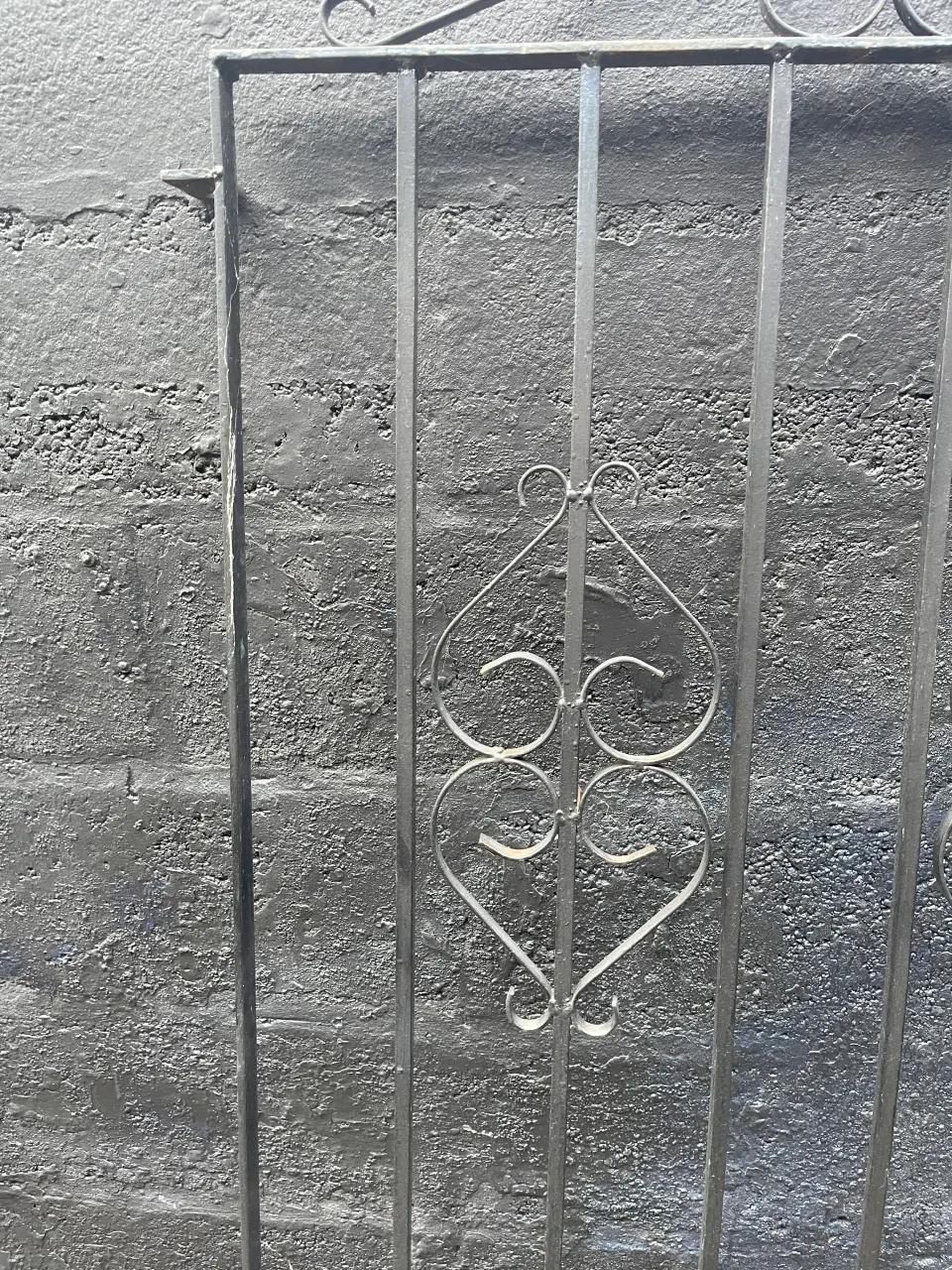 Vintage Wrought Iron Architectural Garden Gate
