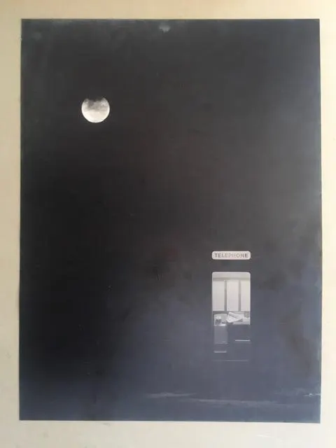 MJ Calvert, Gelatine Exhibition Photo, B&W On Board With Inscription, 1970s