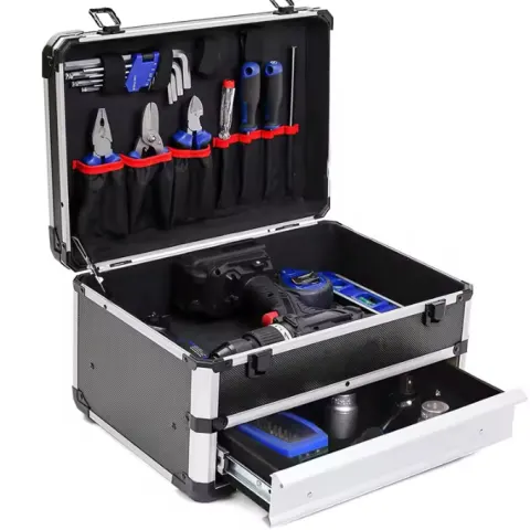 Aluminium Carrying Case Tool Box Drawer Type Tool Box Organiser Multifunctional Metal Tool Box