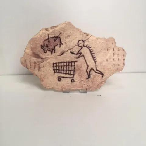 Banksy (b 1974) Peckham Rock ‘Shopping Trolly's' Cork Postcard, British Museum With Provenace, 2018