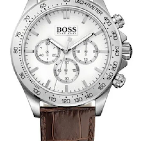 Hugo Boss 1513175 Men's Ikon Brown Leather Strap Chronograph Watch