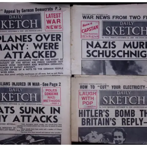 Job-Lot Original 1939 WW2 Newspapers Images & Reports of The War-19.