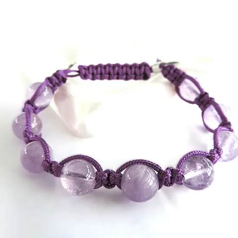 Amethyst Gemstone Bead Friendship Bracelet 'New'