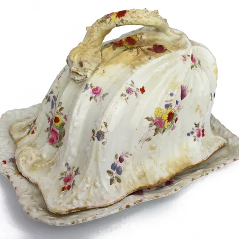 Antique Staffordshire Cheese Dish.