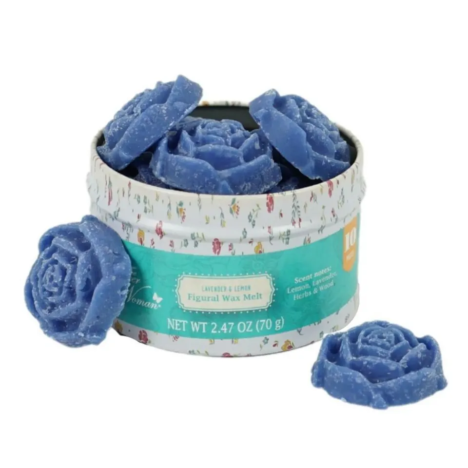 10 x 10 Floral Shaped Wax Melts In A Tin Gingerbread Spice
