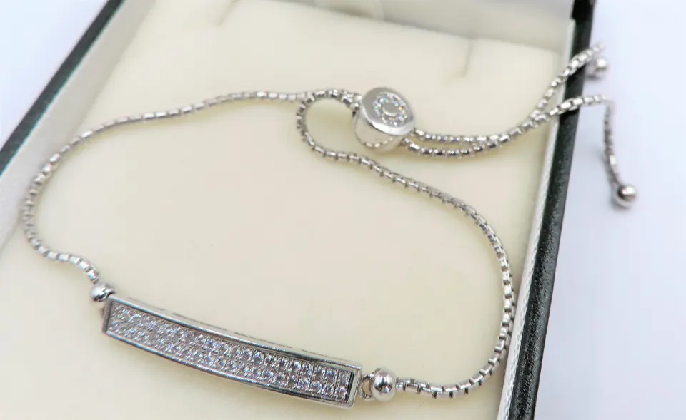 Sterling Silver Gemstone Bracelet New with Gift Pouch