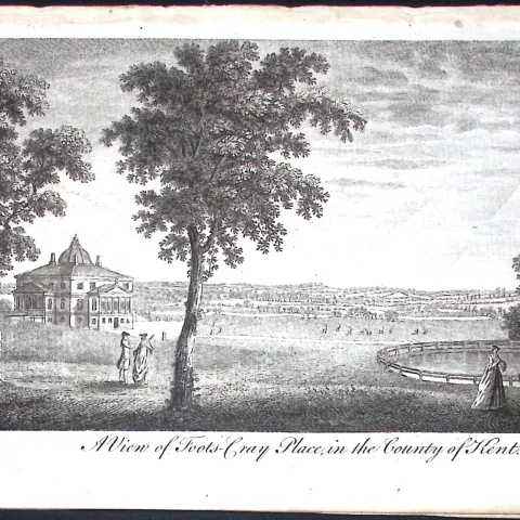 Kent View of Foots Cray Scarce Georgian Copper Antique 1776 Engraving-124.