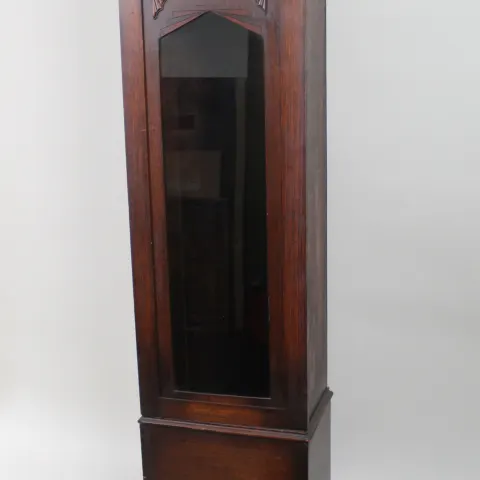 Art Deco Longcase Clock – For Restoration – Chrome Dial & Triple Weight Movement