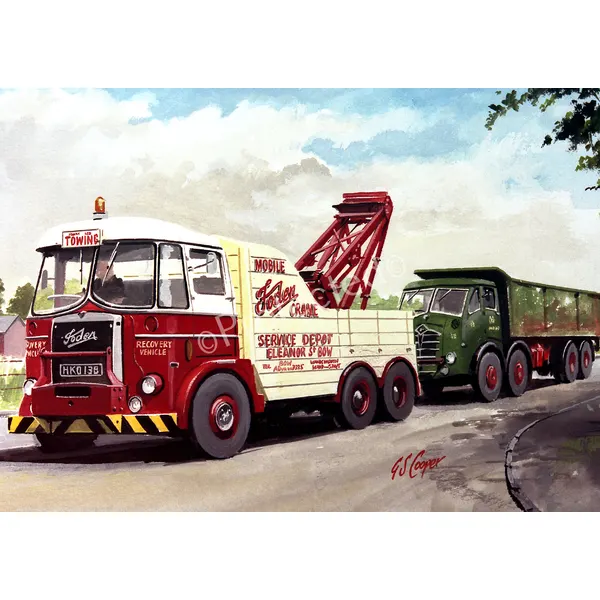 Mobile Foden Recovery Crane  Extra Large Nostalgic Metal Wall Art