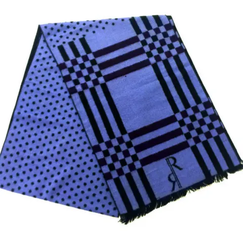 6 x Ruby Rose Purple and Black Silk Scarf RRP £39.95 L9