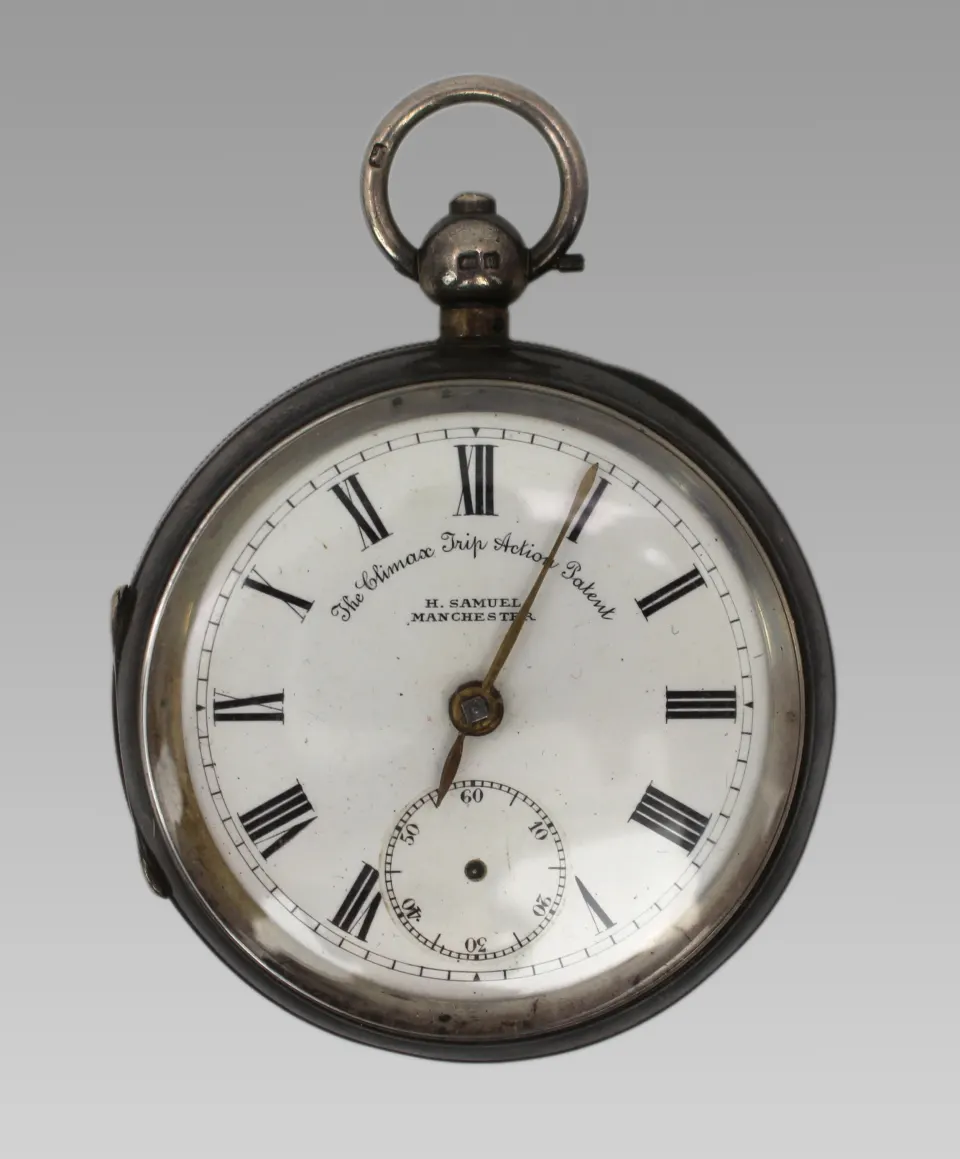 The Climate Ship Action Patent Silver Pocket Watch
