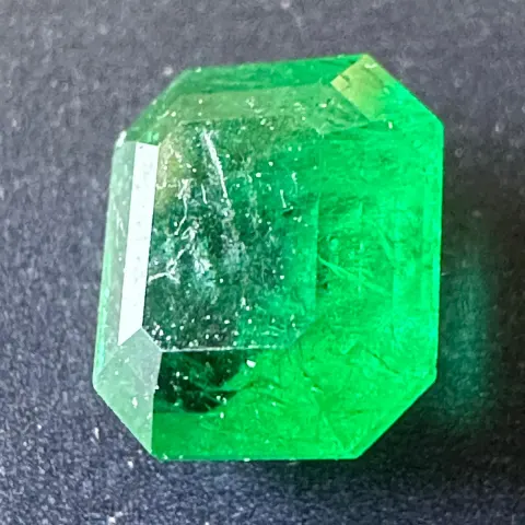 Natural Beryl Pear Emerald  0.49 Carat |Octagon Emerald, Deep Green
