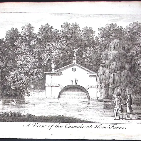 Surrey Ham Farm Weybridge Rare Georgian Copper Antique 1776 Engraving-104