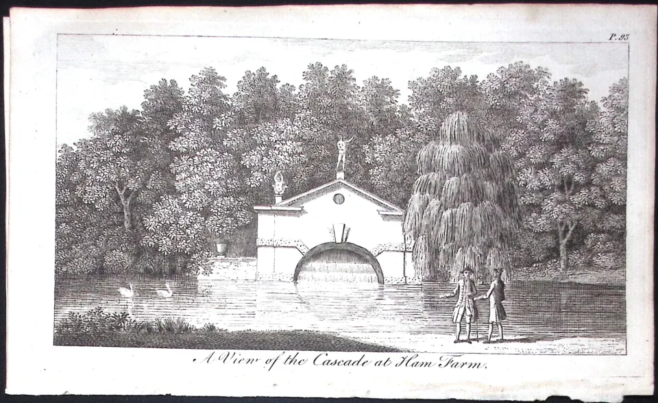 Surrey Ham Farm Weybridge Rare Georgian Copper Antique 1776 Engraving-104