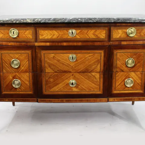 Fine 18th c. Louis XVI Marble Topped Commode