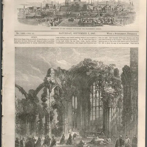 Queen Victoria 1867  Visit to the Scottish Borders and Dundee Newspaper