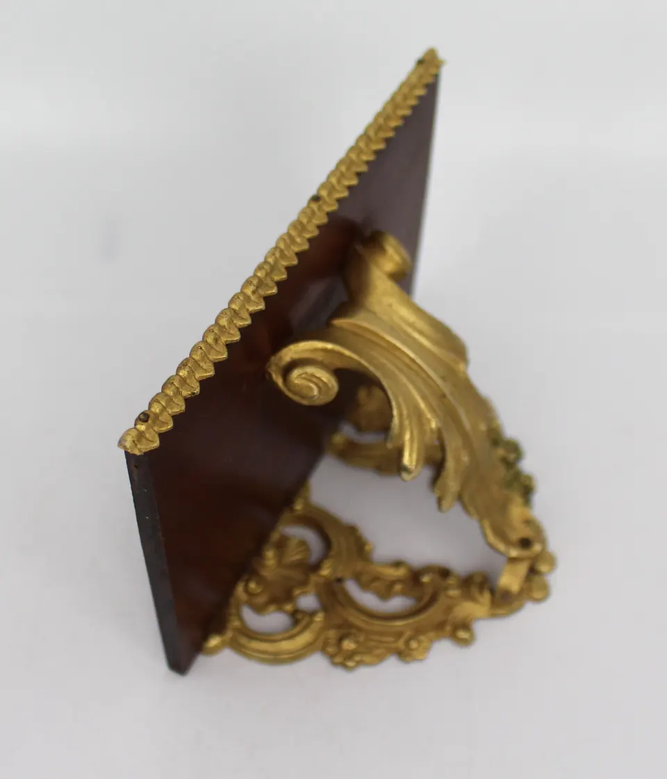 Small Mahogany & Gilt Metal Wall Bracket