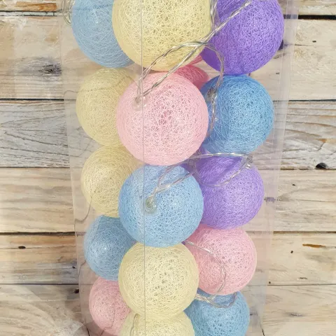 20 x round woven, battery powered, 6cm globes Rrp £32.99