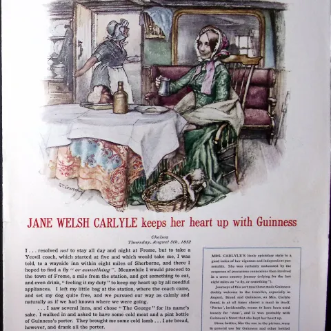 Guinness 70 Years-Old Advert 1955 Jane Welsh Carlyle G.E.2439-B
