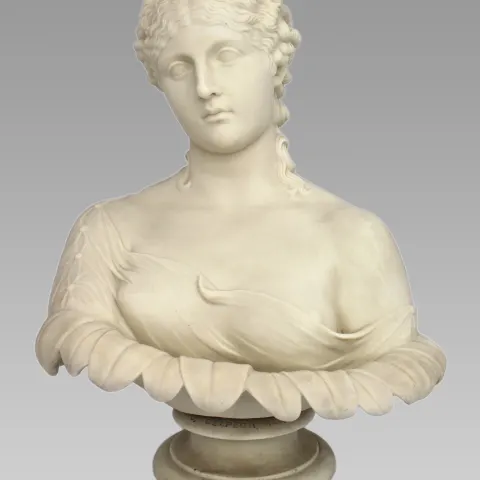 Victorian Parian Ware Bust of Clytie Sculpted by C. Delpech
