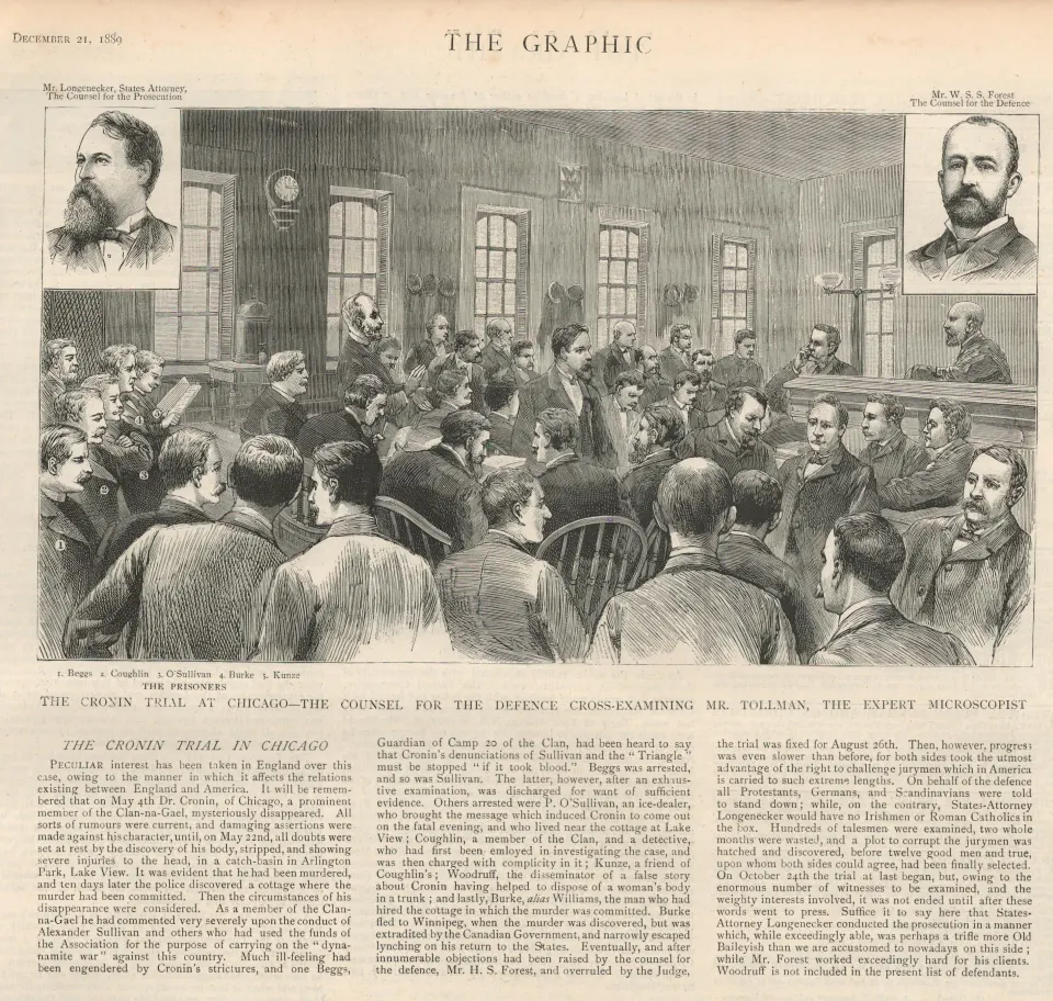 Fenian Brotherhood 1889 Antique Newspaper