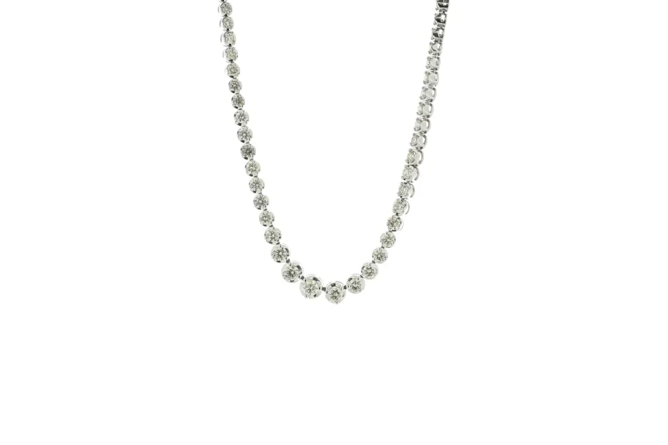 10ct Gold Tennis Diamond Collarate 5.00 Carats