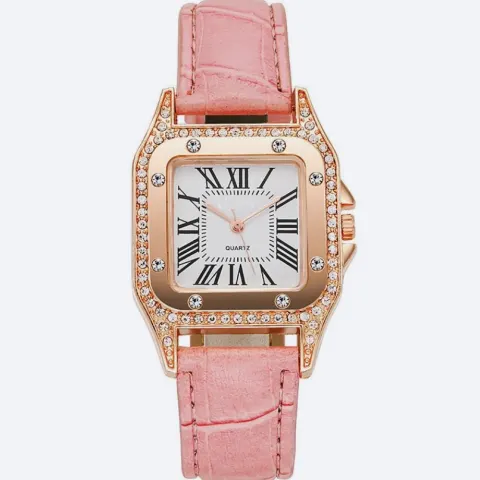 Ladies Quartz Fashion Watch Pink Strap 'New'