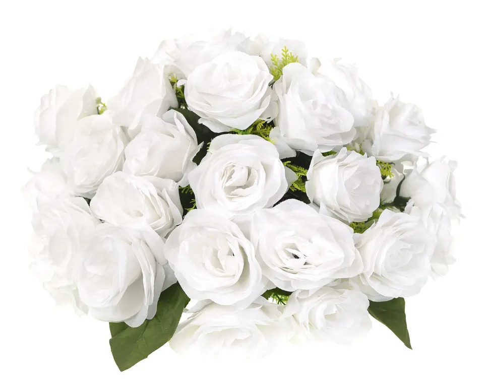 Artificial white rose table decoration.  Rrp £19.99