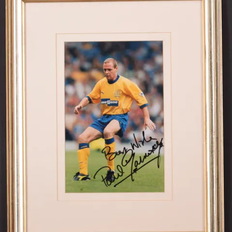 PAUL GASCOIGNE original signed presentation