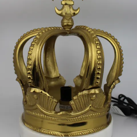 Coronet Gilt Metal & Marble Table Lamp