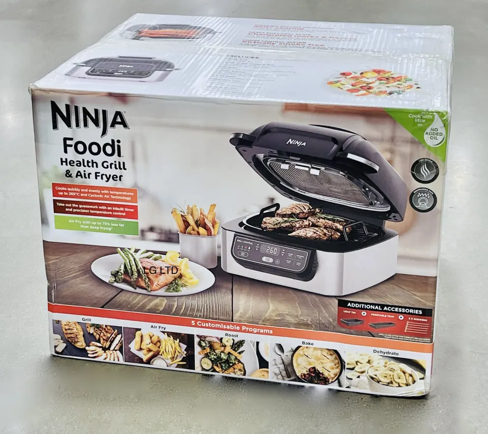 Ninja Foodi Health Grill and Air Fryer [AG301UK] 5.7 Litres New Sealed Box