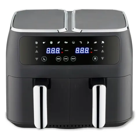 8L Dual Basket Air Fryer, 2800W, Digital LED Touchscreen