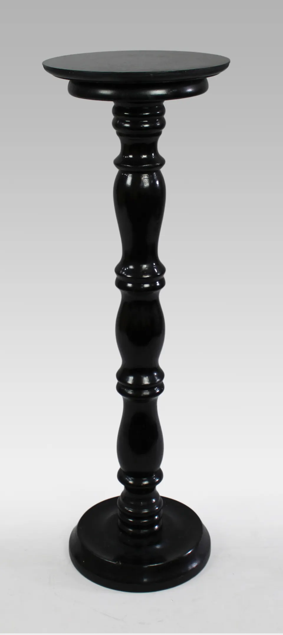 Early 20th c. Ebonized Wooden Pedestal