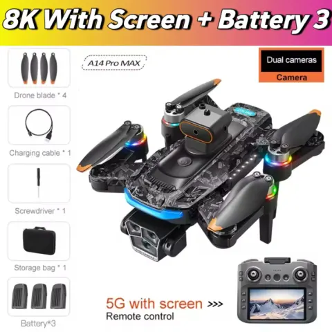 5G WiFi Drone 8K HD Camera Brushless Motor GPS Obstacle Avoidance Long Range
