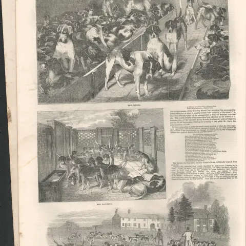 1849 Start Of The Hunting Season Antique Newspaper
