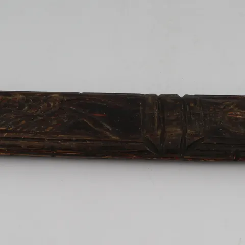 Dagger with Carved Wooden Scabbard