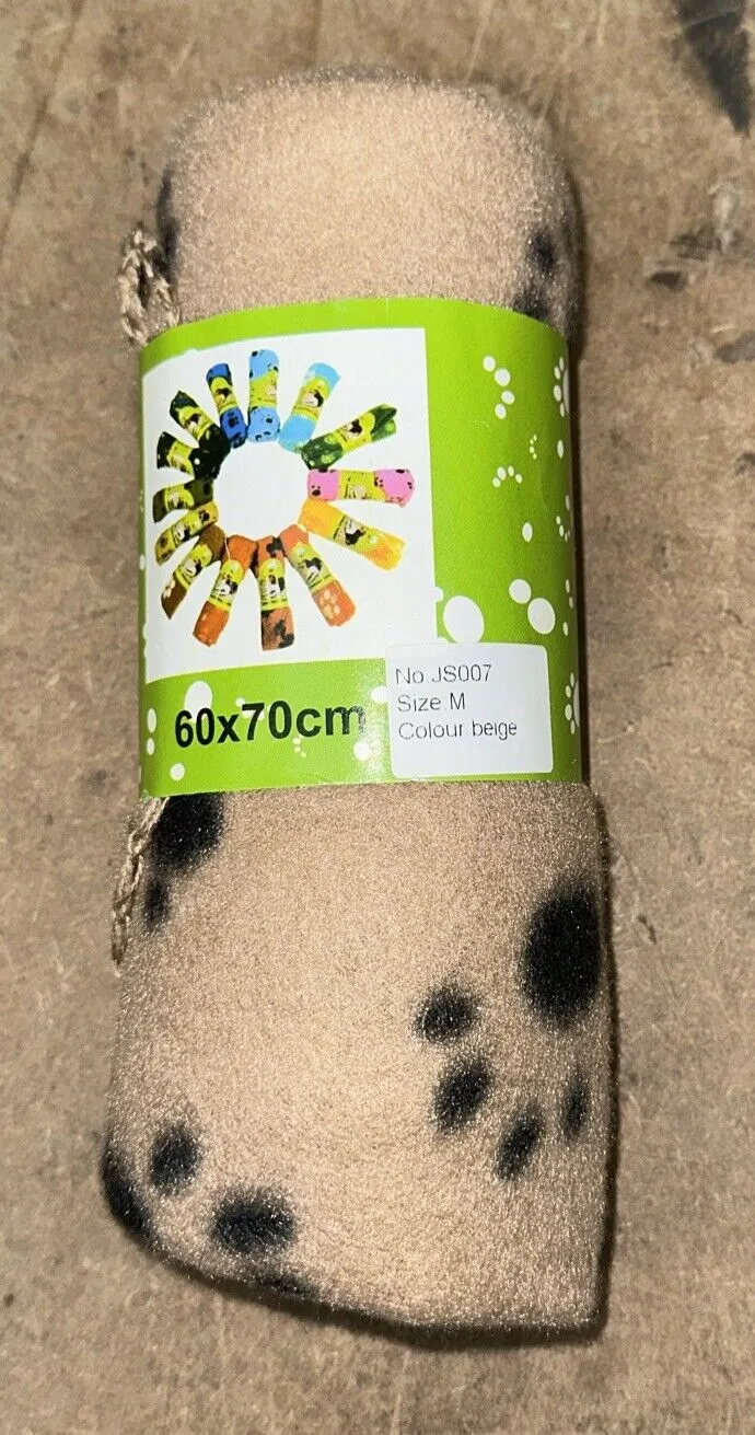 10 x SMALL PET BLANKET/FLEECE FOR DOG CAT SOFT BRAND NEW 70 x 100 CM (mix of colors)