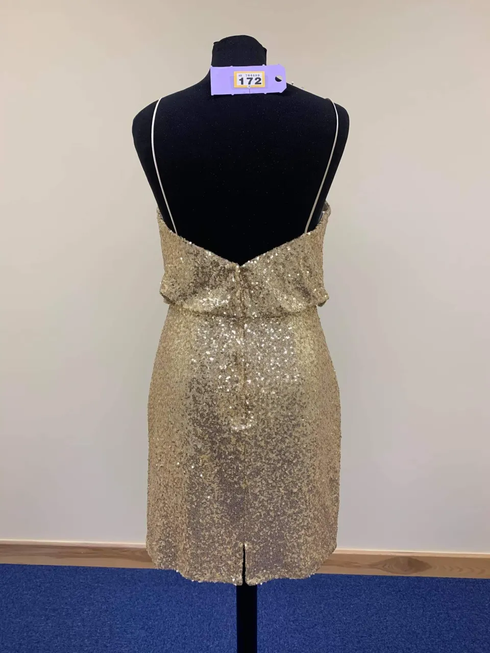 Gold special occasion dress size 10.  Sequins, Brand new and not tried on.  RRP £335