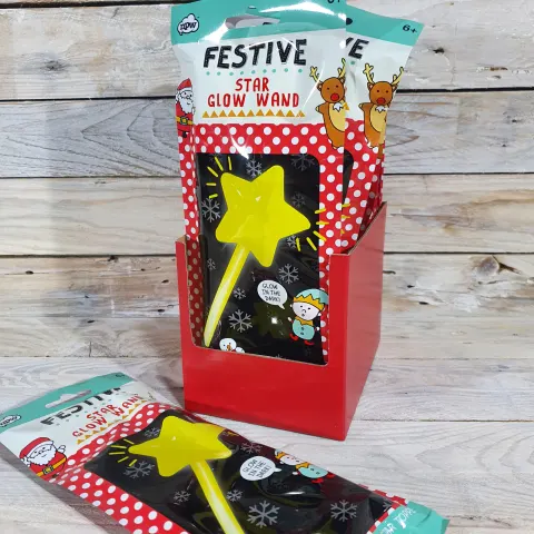 12 x Star UV Glow in the Dark Wands. Rrp £24.99
