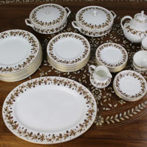Large Wedgwood ‘Autumn Vine’ Bone China Dinner & Tea Service
