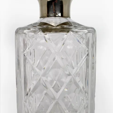 Cut Glass Silver Mounted Decanter