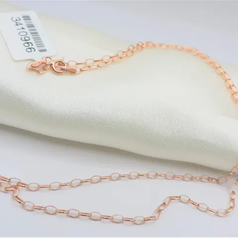 18" Rose Gold Sterling Silver Necklace New with Gift Pouch