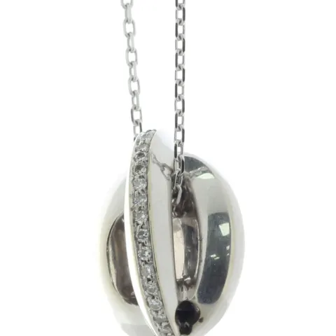 18ct White Gold Italian Designer Diamond Pendant 0.50 Carats