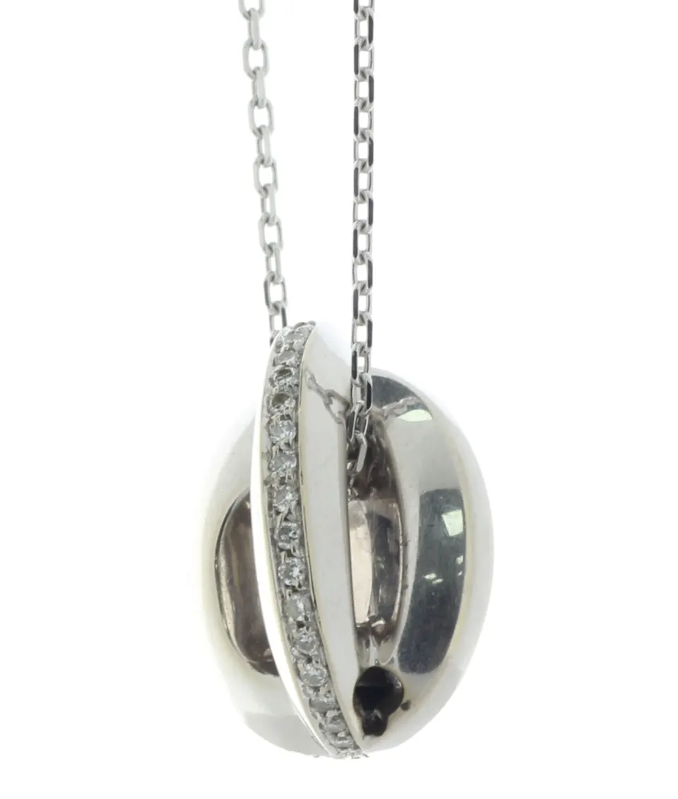 18ct White Gold Italian Designer Diamond Pendant 0.50 Carats