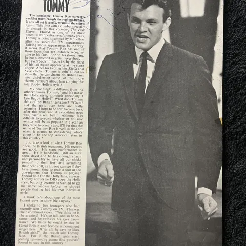 Tommy Roe Signed
