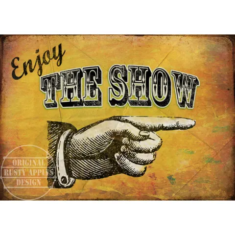 Enjoy The Show  Fairground Large Metal Wall Art.