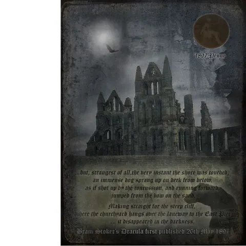 Bram Stoker Dracula Was First Published Original Penny 1897 Metal Wall Art