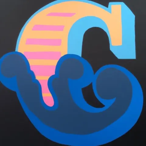BEN EINE (b.1970) NAVY number # 19 'C', Circus Shutter Font -Signed Ltd Edition screen print, 2015