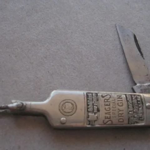 Vintage Seagers Special Dry Gin Advertising Penknife, c1940