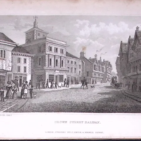 Halifax Crown Street Yorkshire 198 Years-Old Thomas Allen Antique Steel Engraving-41